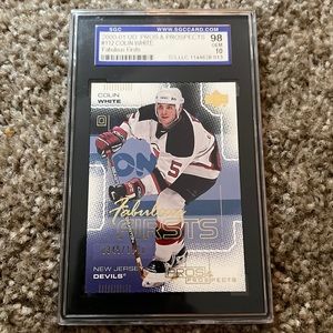 2000-01 Upper Deck Pros and Prospects Colin White SGC 10 Gem Golden Knight sig